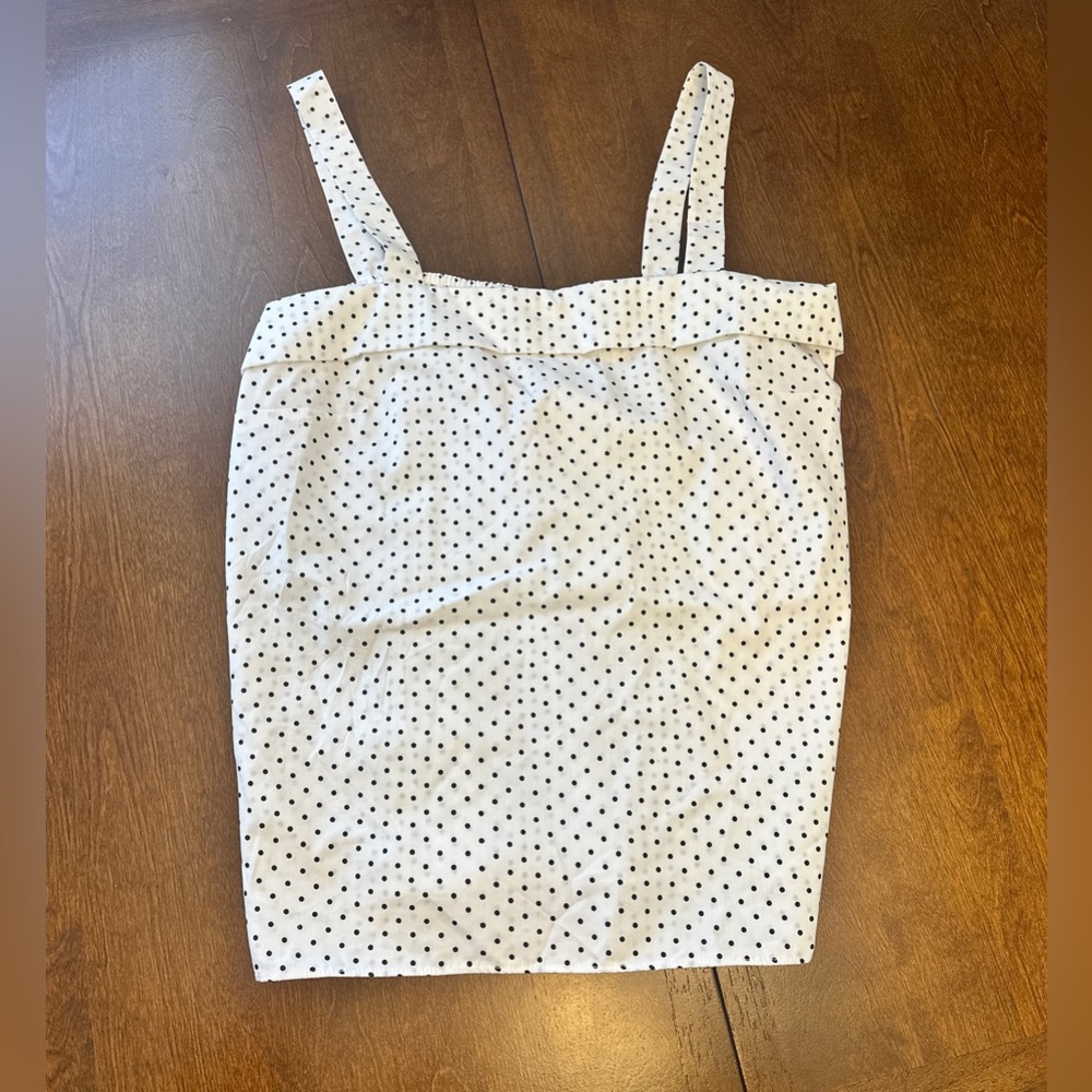 Elegant White Polka Dot Camisole